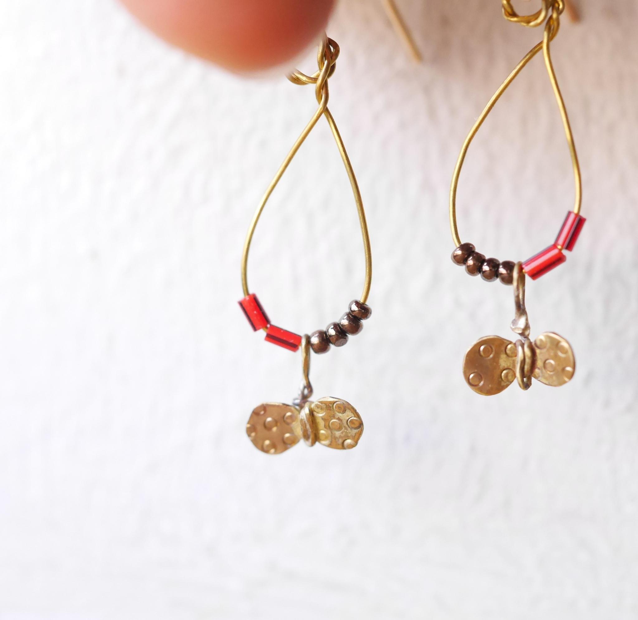 Vintageな蝶々ピアス　現品1点限定 | 4枚目