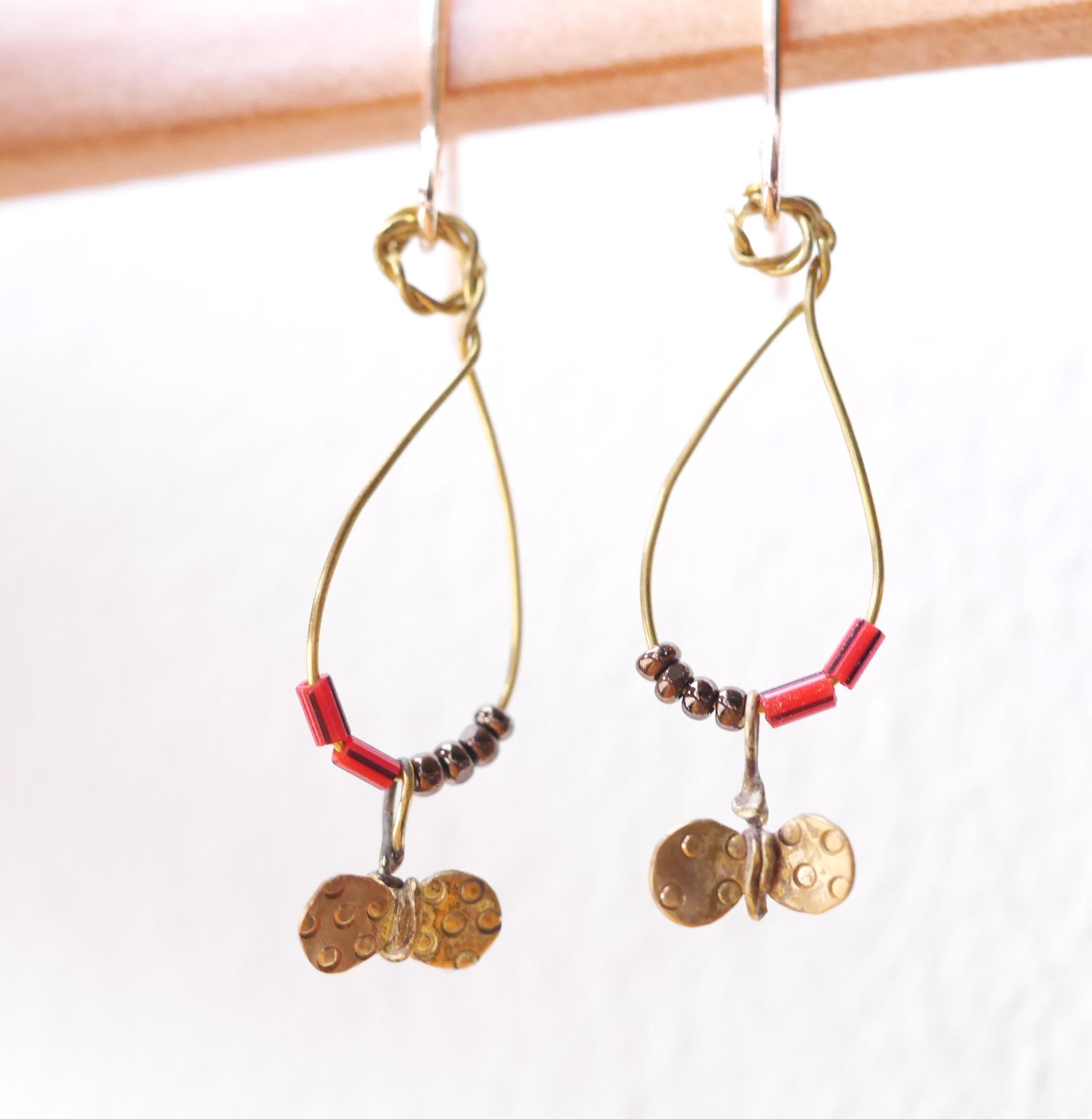 Vintageな蝶々ピアス　現品1点限定 | 5枚目