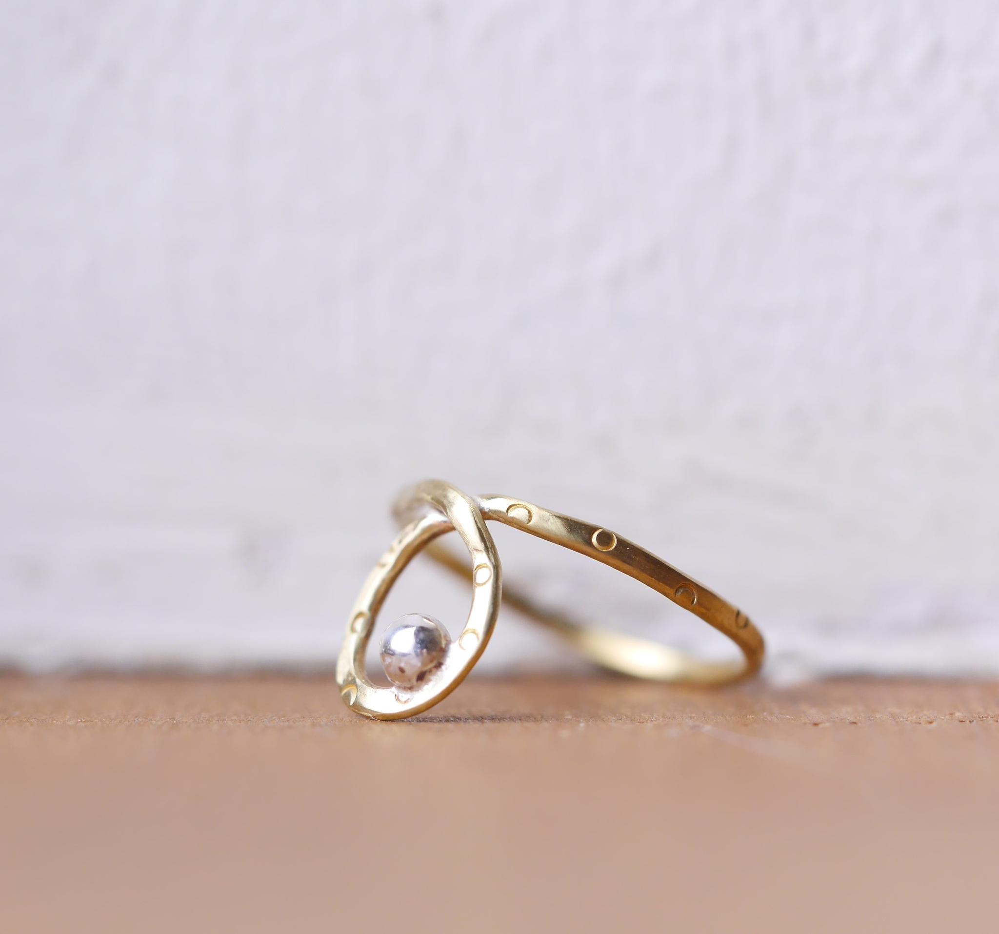 BRASS&silver ひとしずくリング　受注製作 | 2枚目