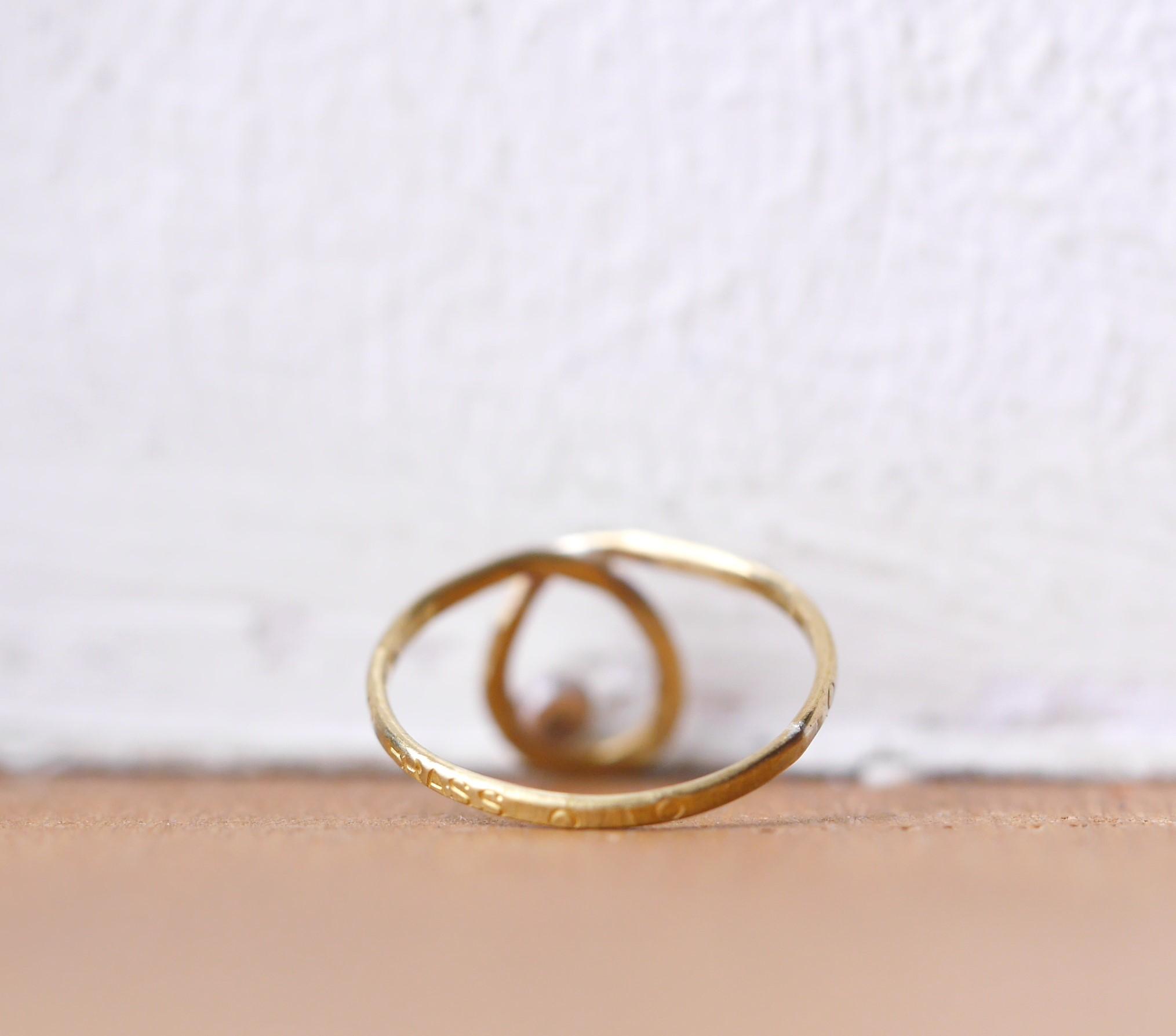 BRASS&silver ひとしずくリング　受注製作 | 5枚目