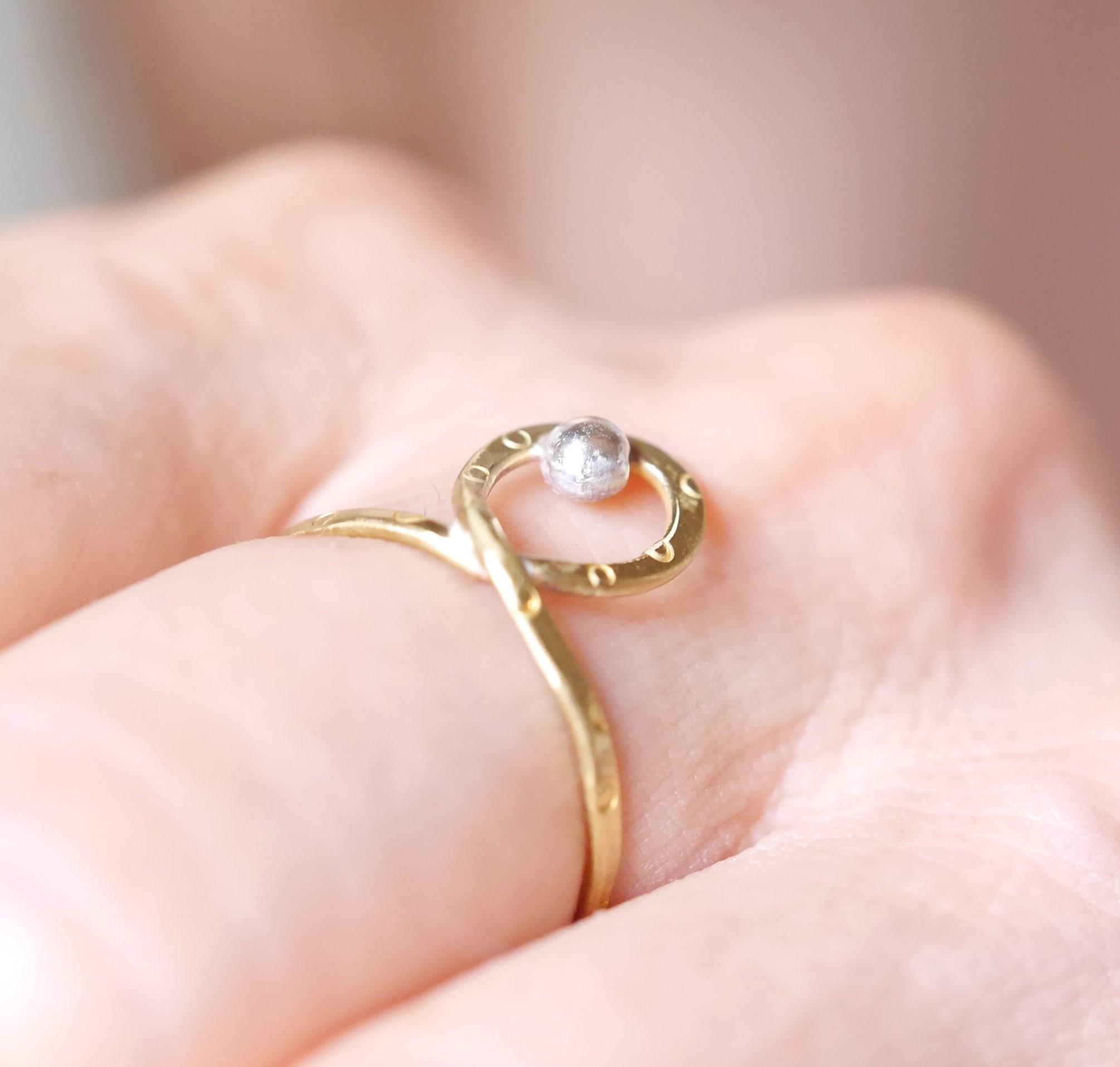 BRASS&silver ひとしずくリング　受注製作 | 8枚目