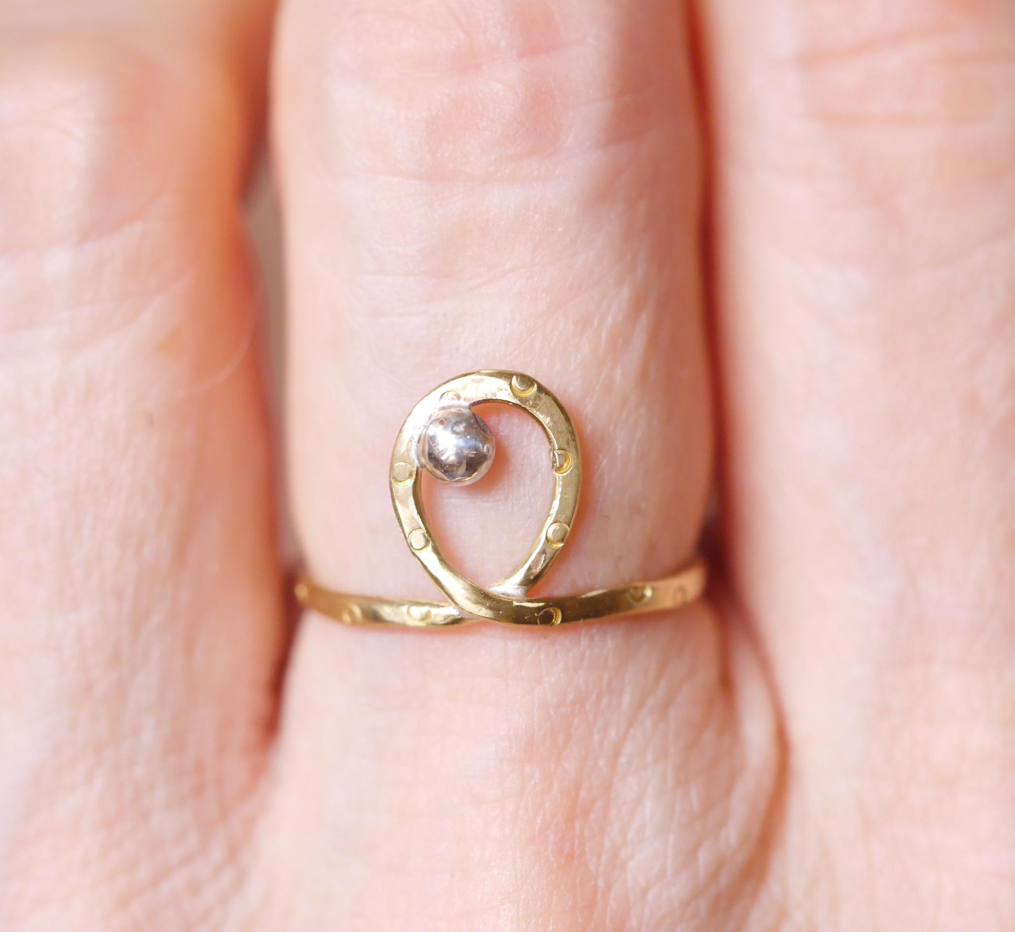 BRASS&silver ひとしずくリング　受注製作 | 10枚目