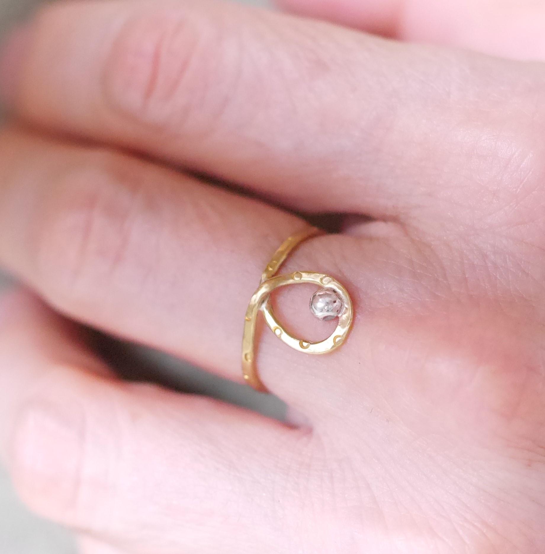 BRASS&silver ひとしずくリング　受注製作 | 7枚目