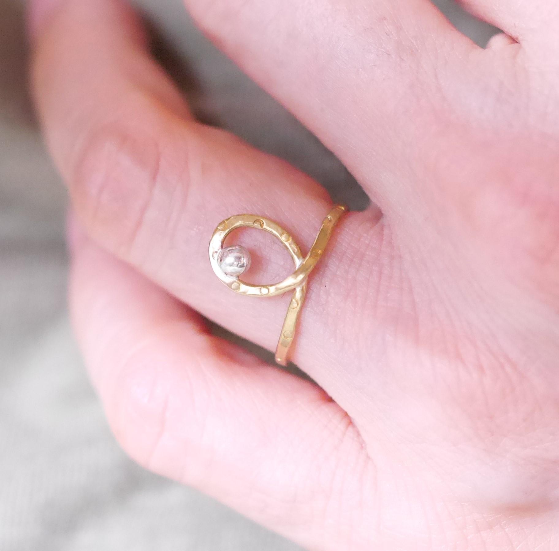 BRASS&silver ひとしずくリング　受注製作 | 11枚目