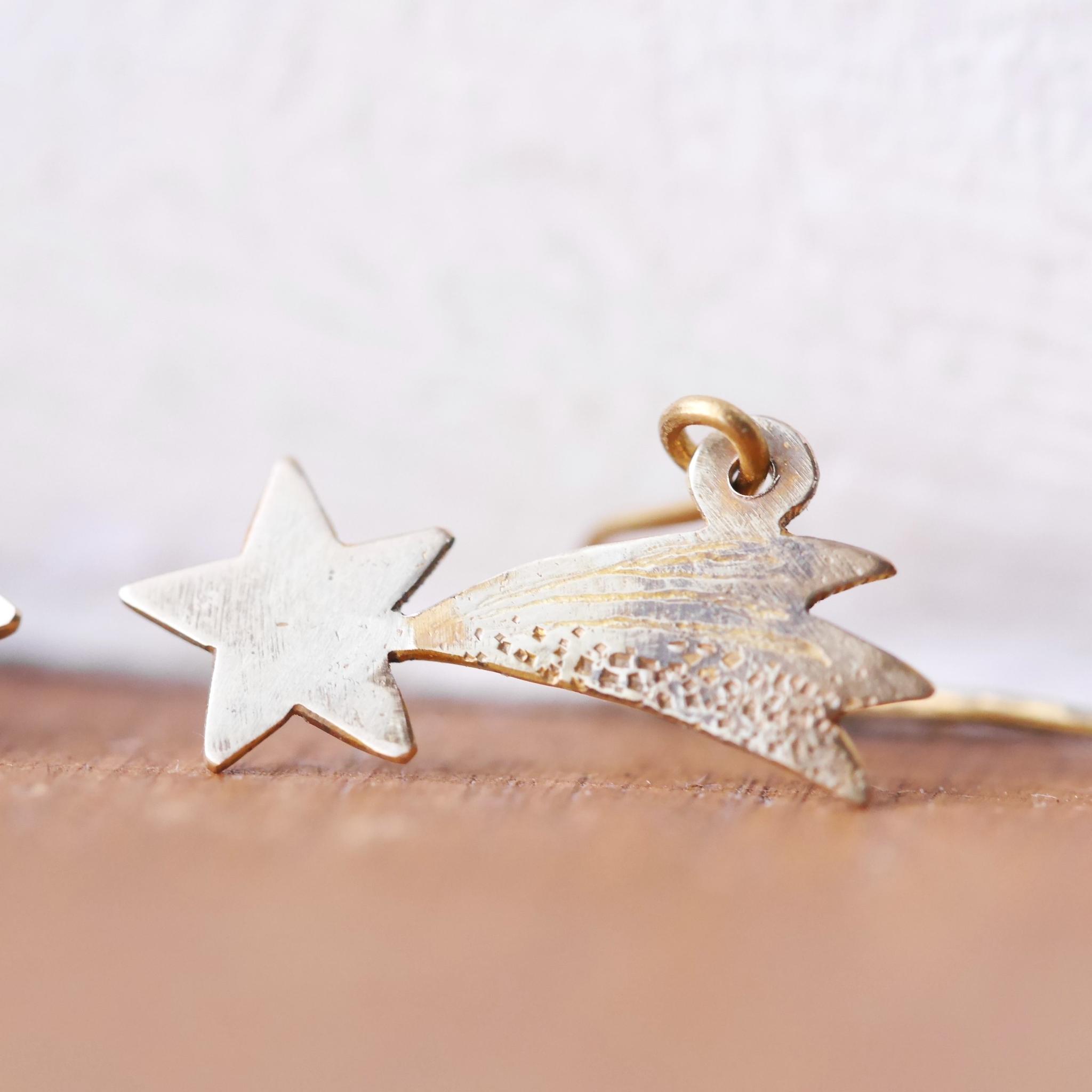 新作 BRASS 流れ星ピアス 受注製作 | 7枚目